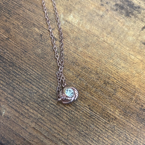 kate spade Rose Gold Necklace with Crystal Pendant - Picture 1 of 3